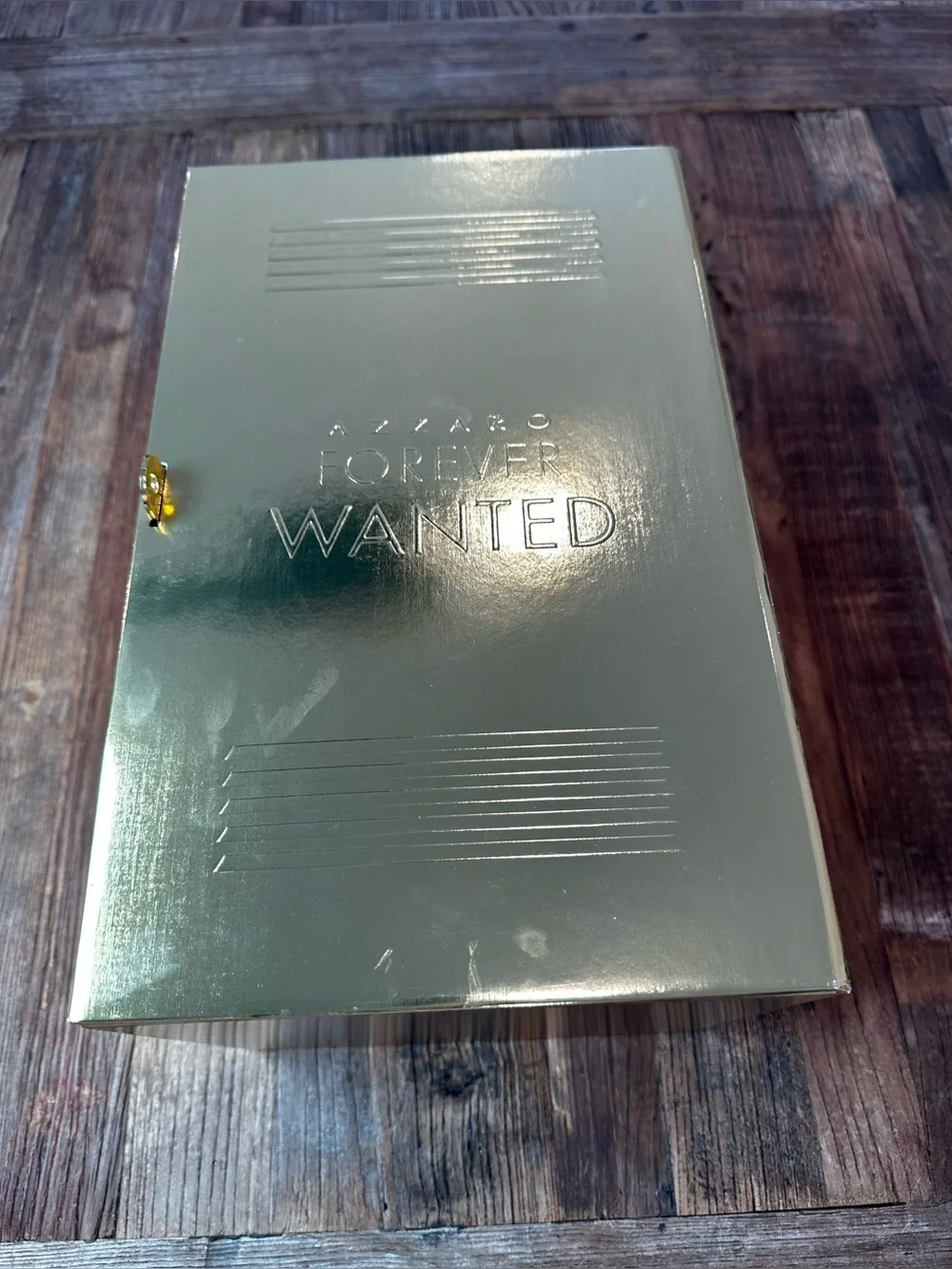 Forever Wanted Metallic Gold Wall Art Panel by Alzaro empty box